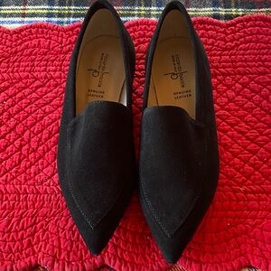Chic Black Leather Women's Loafers